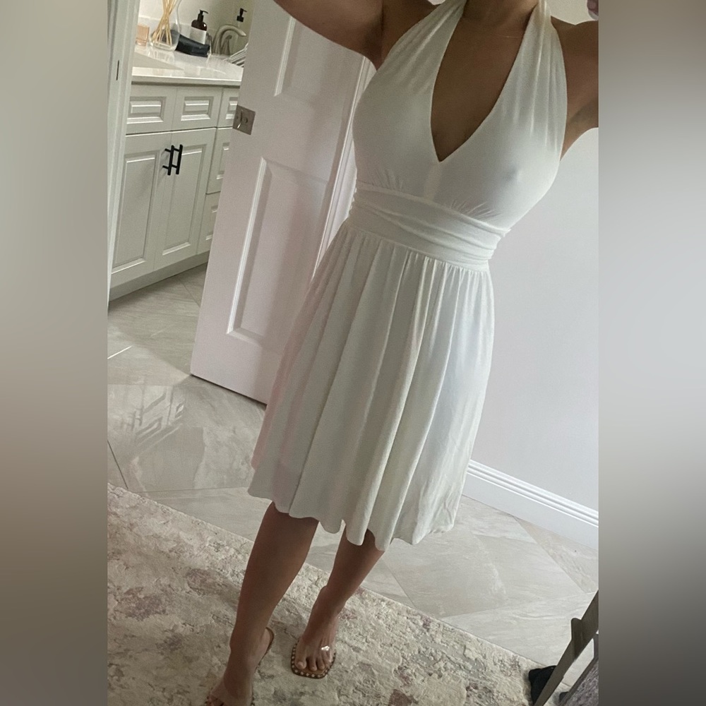 Like new!! Worn once! Beautiful Moda International White Marilyn dress